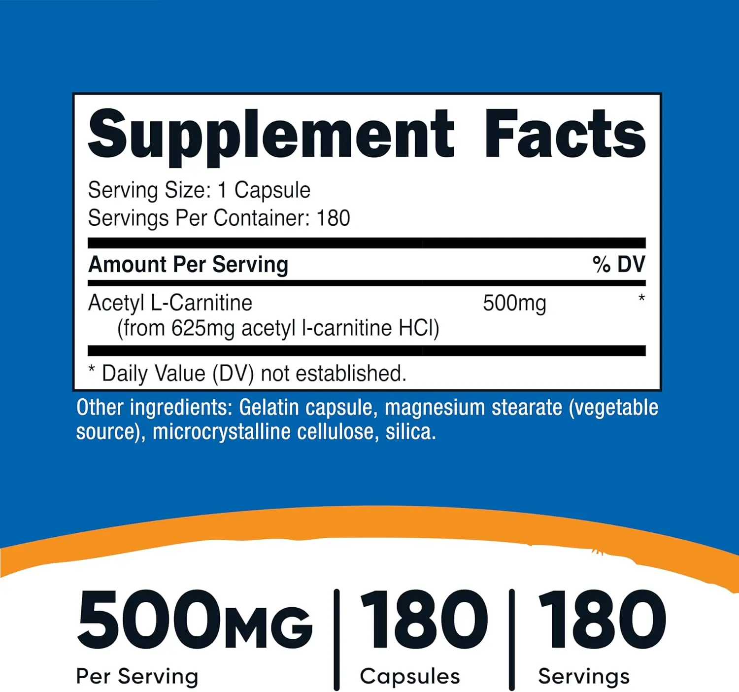 Nutricost Acetyl L-Carnitine 500mg Capsules